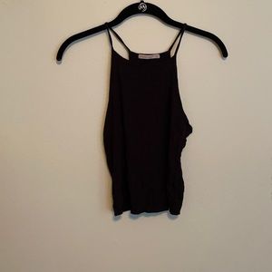 Cropped black tank